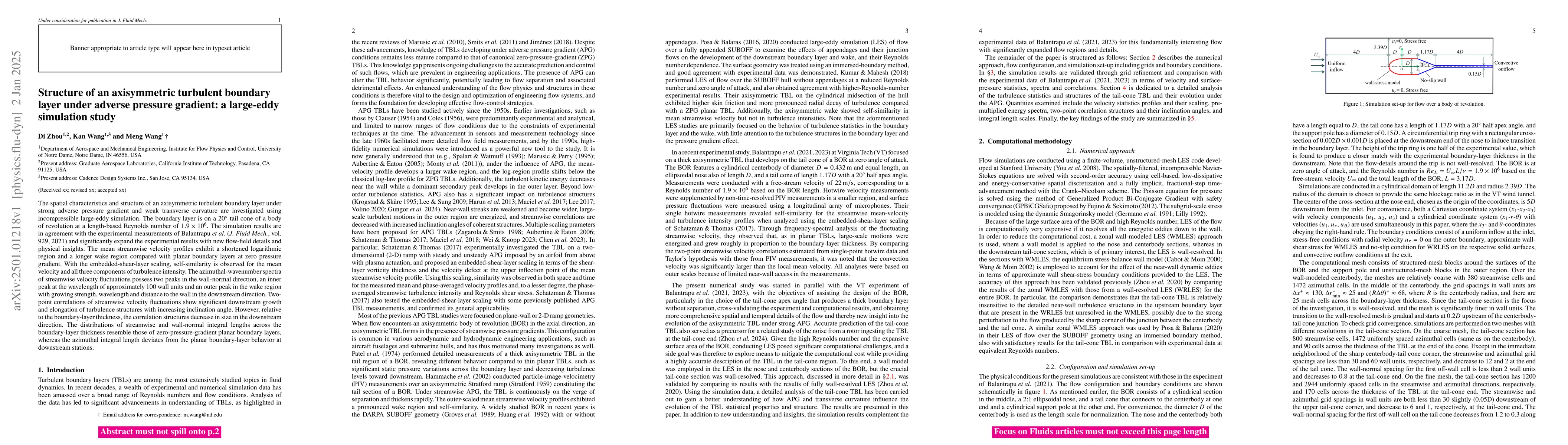 Thumbnail for Structure of an axisymmetric turbulent boundary layer under adverse
  pressure gradient: a large-eddy simulation study