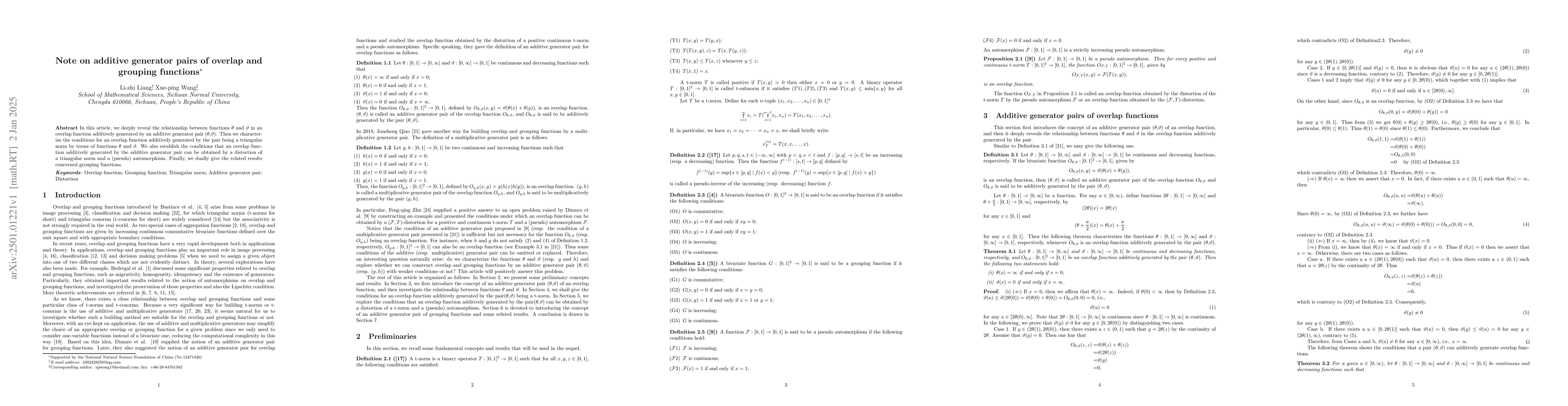 Thumbnail for Note on additive generator pairs of overlap and grouping functions