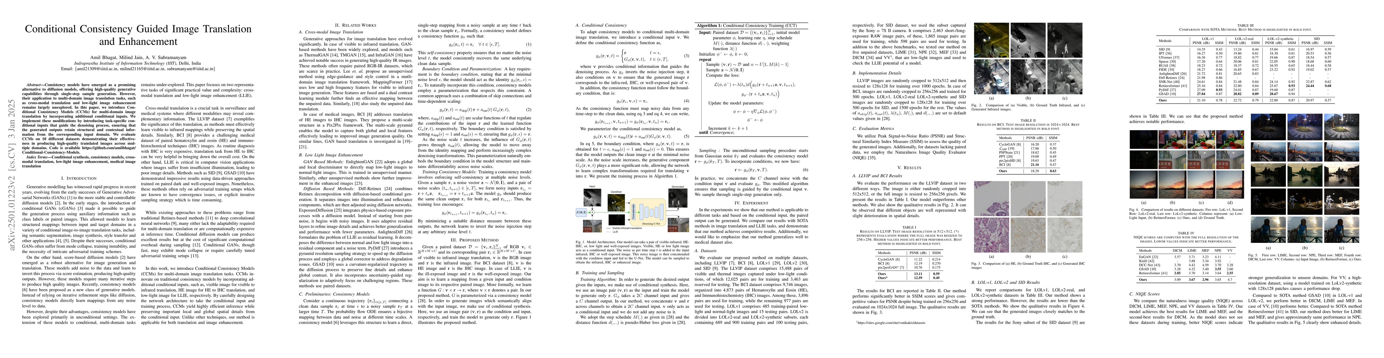 Thumbnail for Conditional Consistency Guided Image Translation and Enhancement
