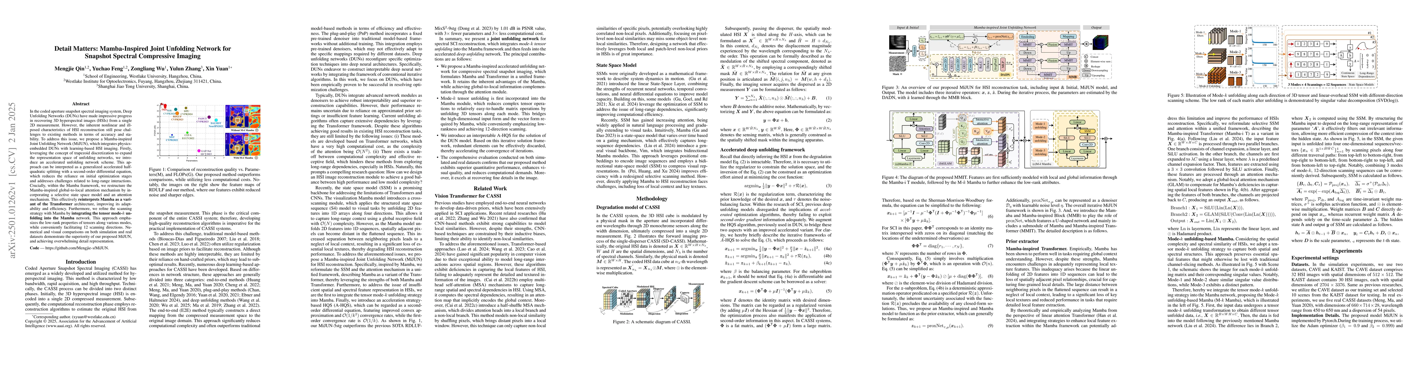 Thumbnail for Detail Matters: Mamba-Inspired Joint Unfolding Network for Snapshot
  Spectral Compressive Imaging
