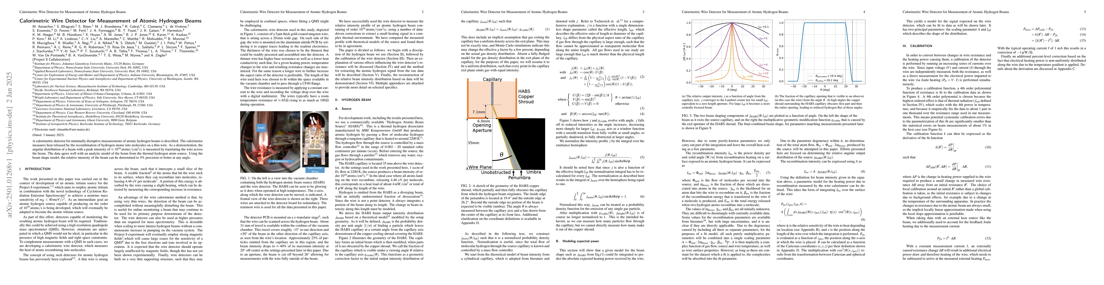 Thumbnail for Calorimetric Wire Detector for Measurement of Atomic Hydrogen Beams