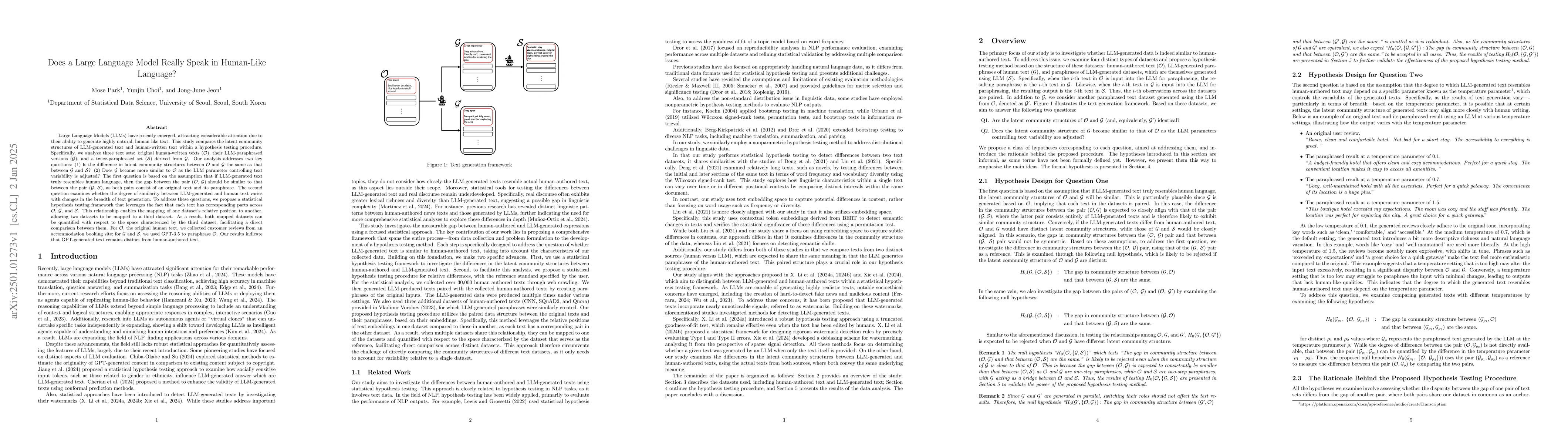 Thumbnail for Does a Large Language Model Really Speak in Human-Like Language?