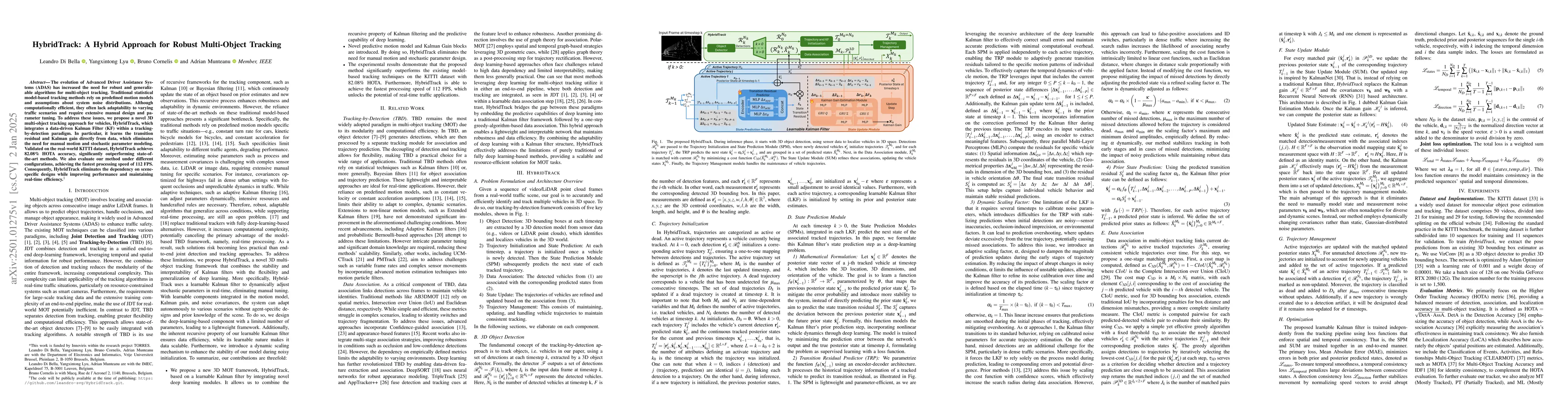 Thumbnail for HybridTrack: A Hybrid Approach for Robust Multi-Object Tracking