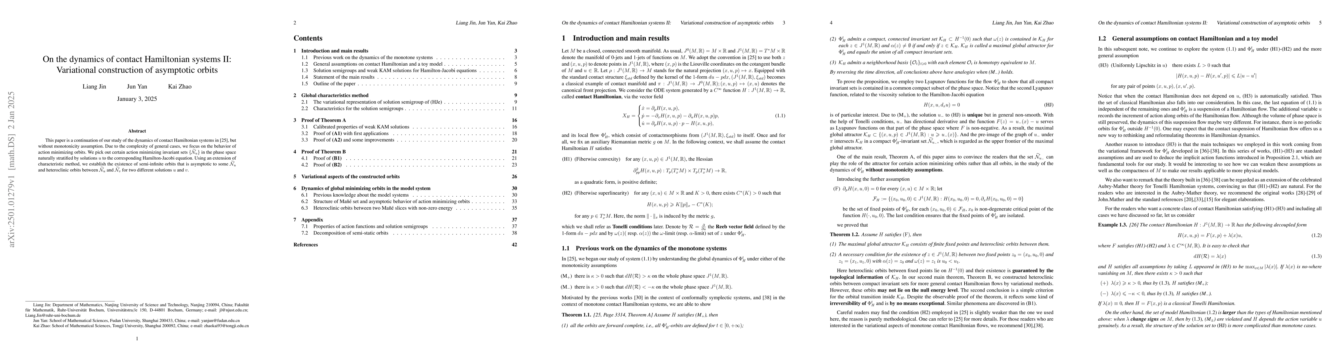 Thumbnail for On the dynamics of contact Hamiltonian systems II: Variational
  construction of asymptotic orbits