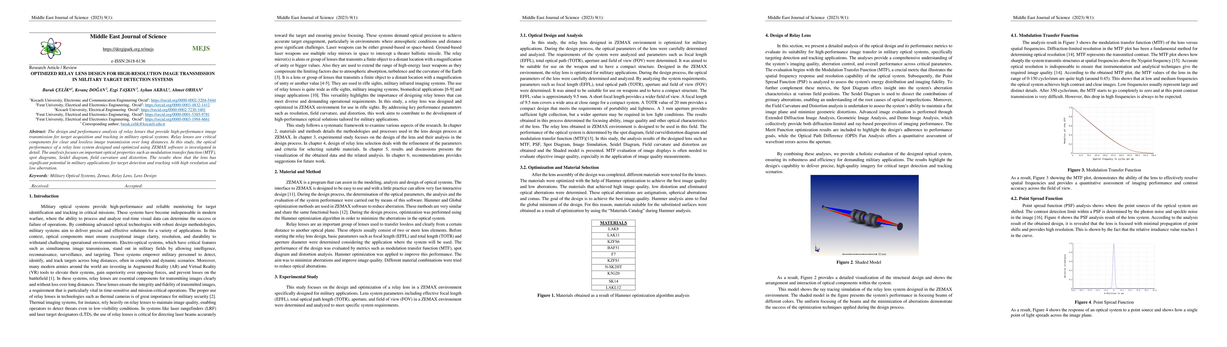 Thumbnail for Optimized Relay Lens Design For High-Resolution Image Transmission In
  Military Target Detection Systems