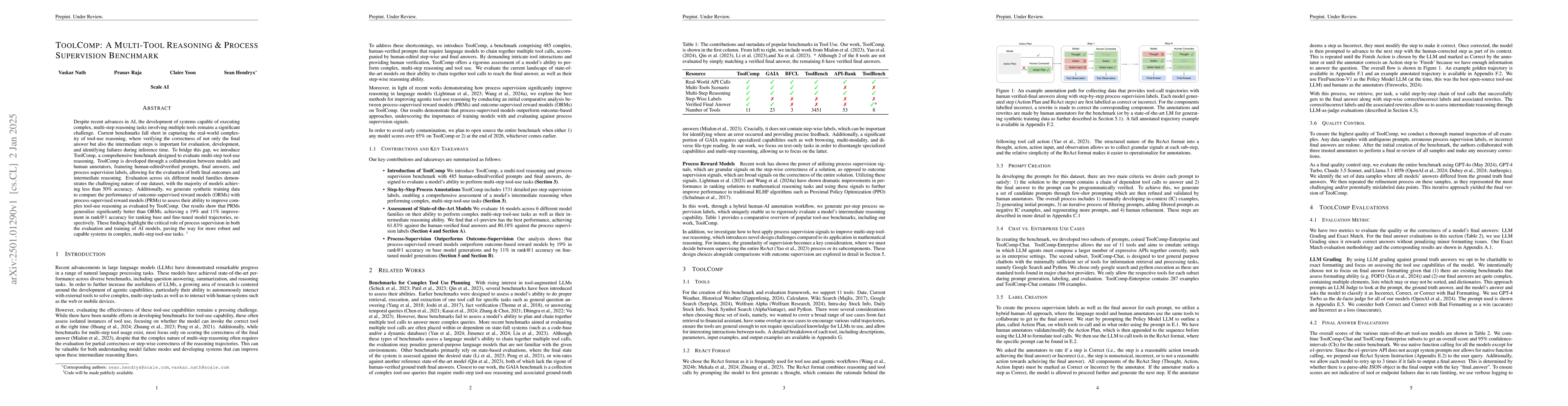 Thumbnail for ToolComp: A Multi-Tool Reasoning & Process Supervision Benchmark