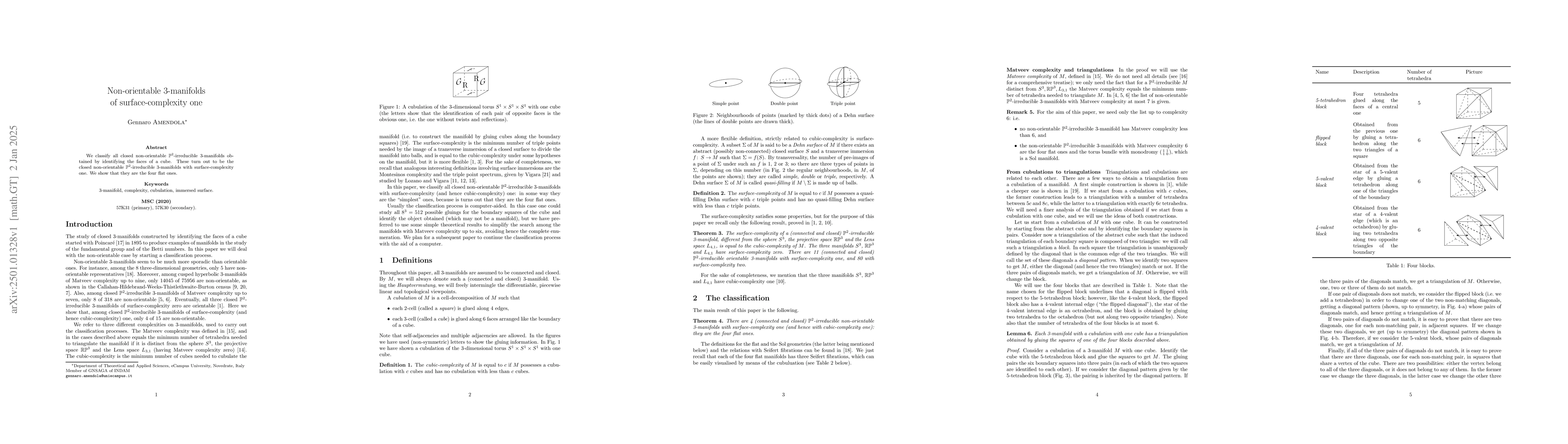 Thumbnail for Non-orientable 3-manifolds of surface-complexity one