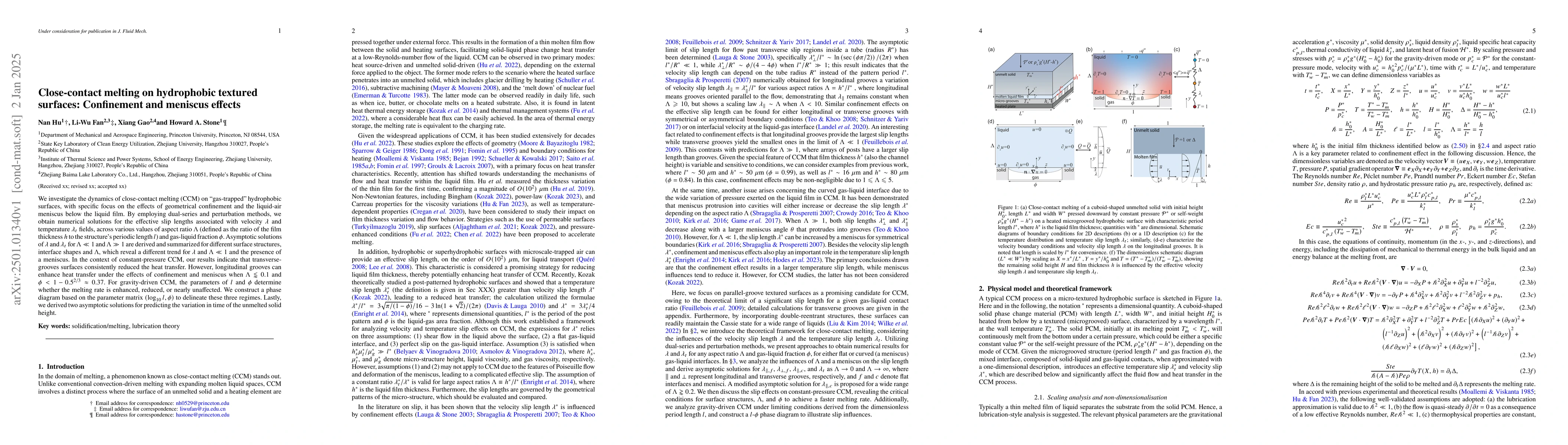 Thumbnail for Close-contact melting on hydrophobic textured surfaces: Confinement and
  meniscus effects