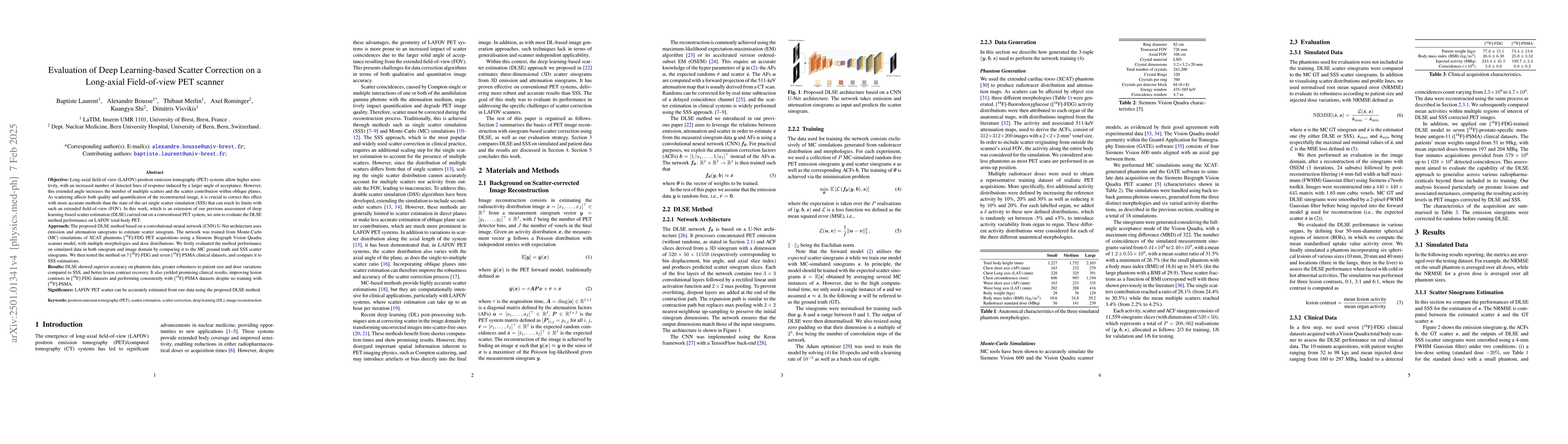 Thumbnail for Evaluation of Deep Learning-based Scatter Correction for Total-body PET