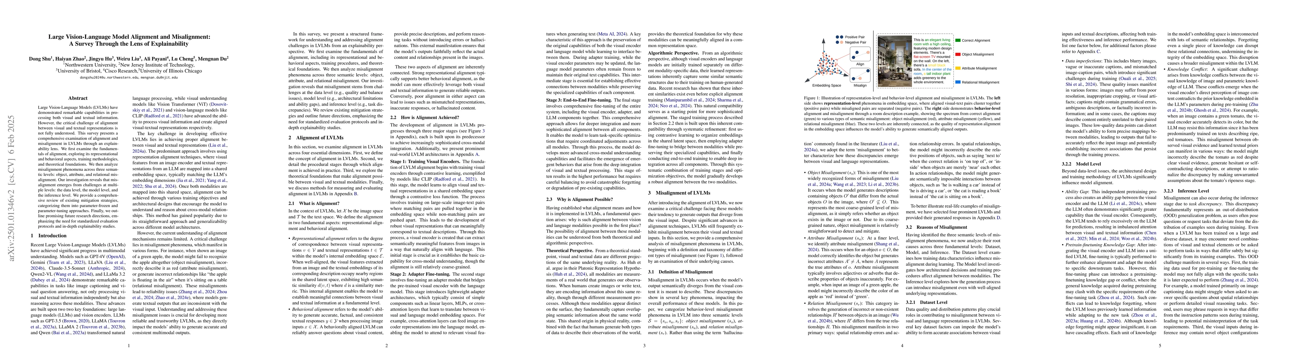 Thumbnail for Large Vision-Language Model Alignment and Misalignment: A Survey Through
  the Lens of Explainability
