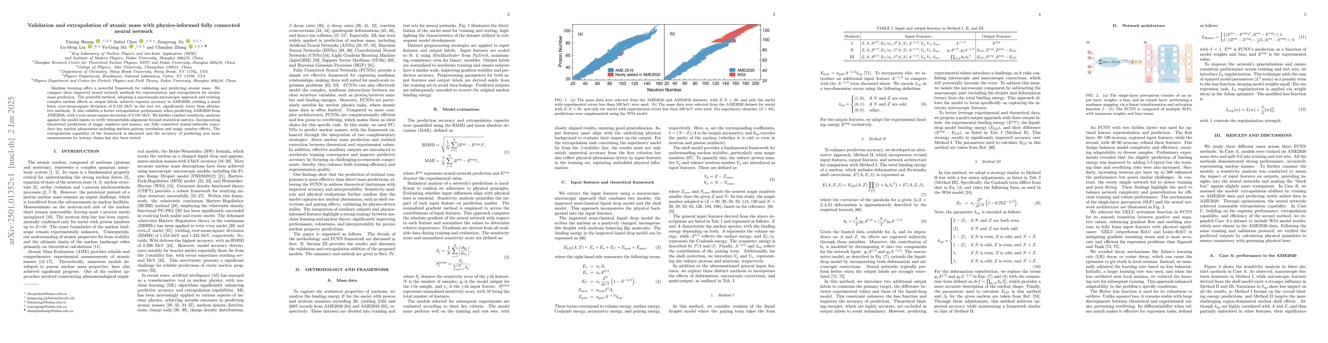 Thumbnail for Validation and extrapolation of atomic mass with physics-informed fully
  connected neural network