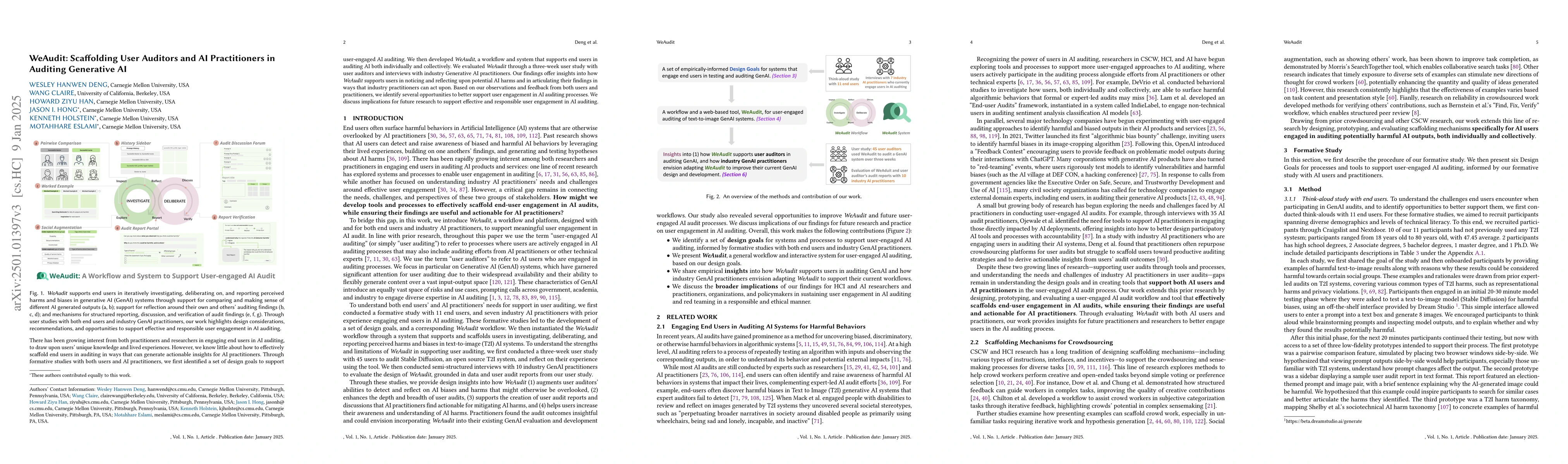 Thumbnail for WeAudit: Scaffolding User Auditors and AI Practitioners in Auditing
  Generative AI