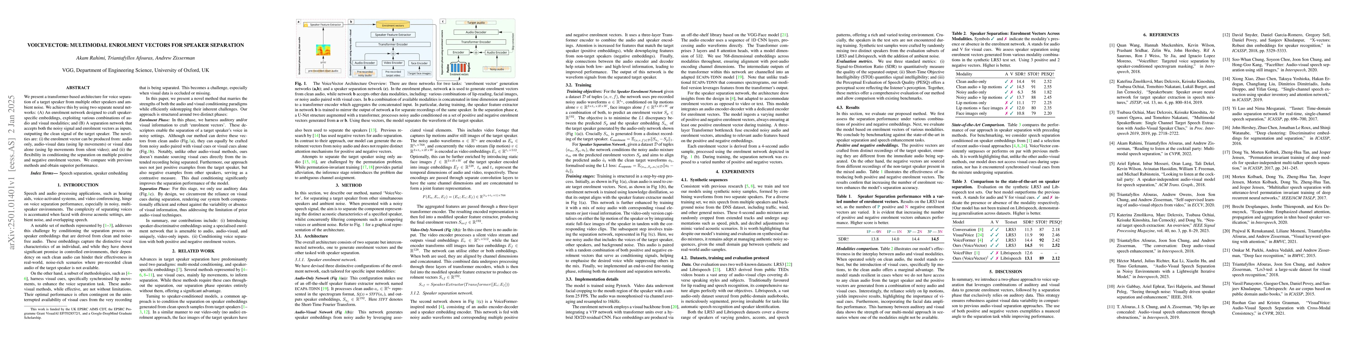 Thumbnail for VoiceVector: Multimodal Enrolment Vectors for Speaker Separation