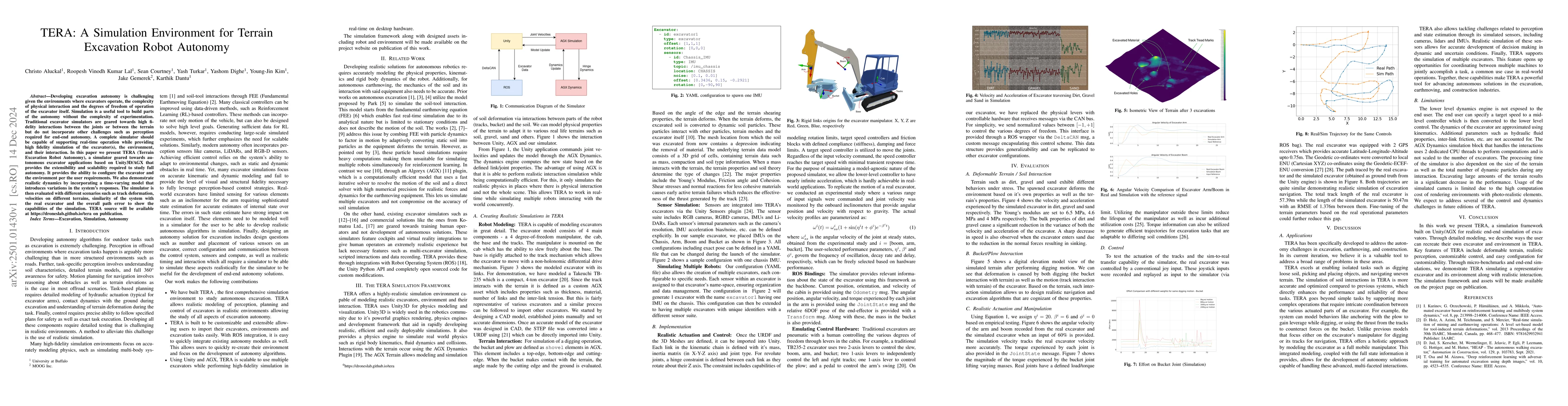Thumbnail for TERA: A Simulation Environment for Terrain Excavation Robot Autonomy