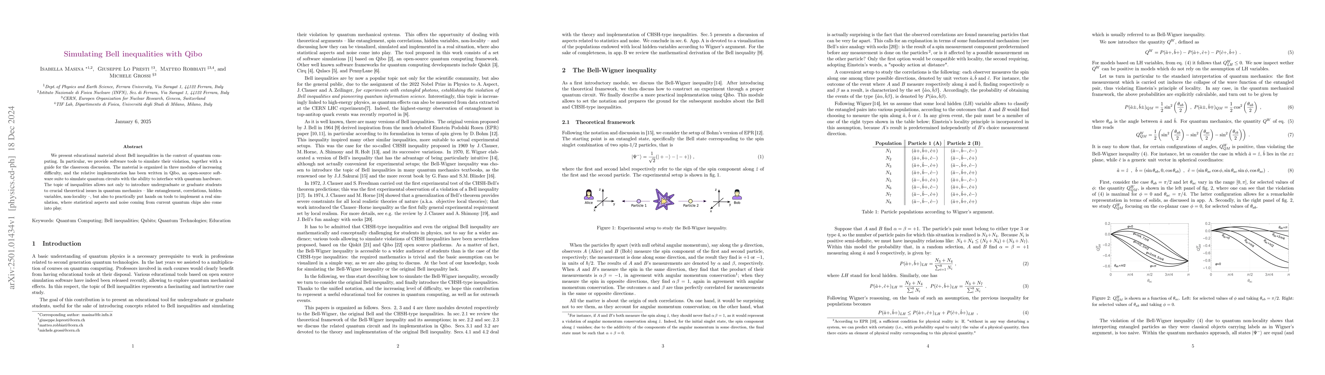 Thumbnail for Simulating Bell inequalities with Qibo
