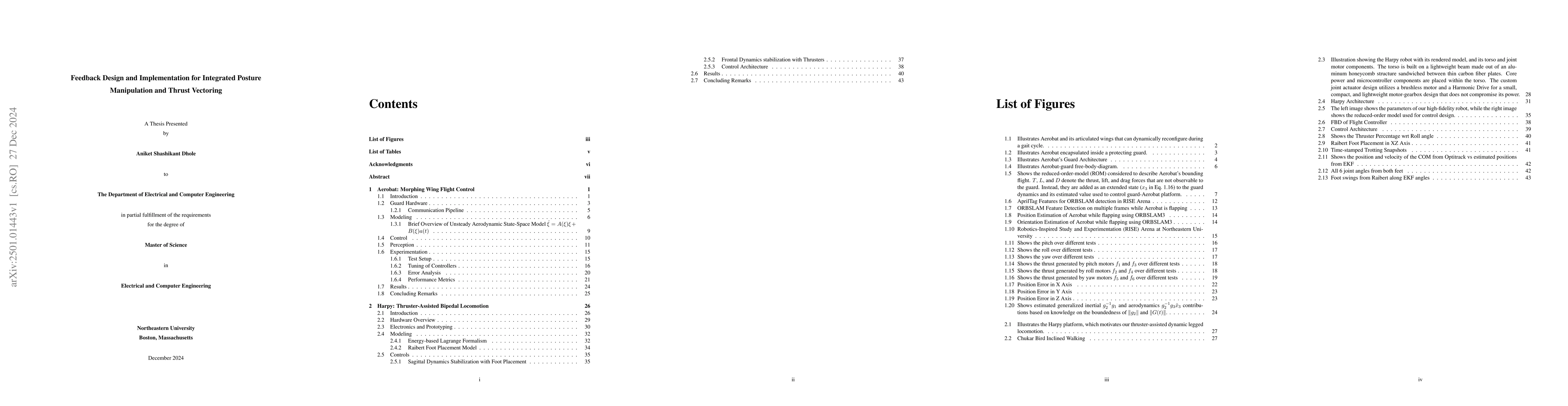 Thumbnail for Feedback Design and Implementation for Integrated Posture Manipulation
  and Thrust Vectoring