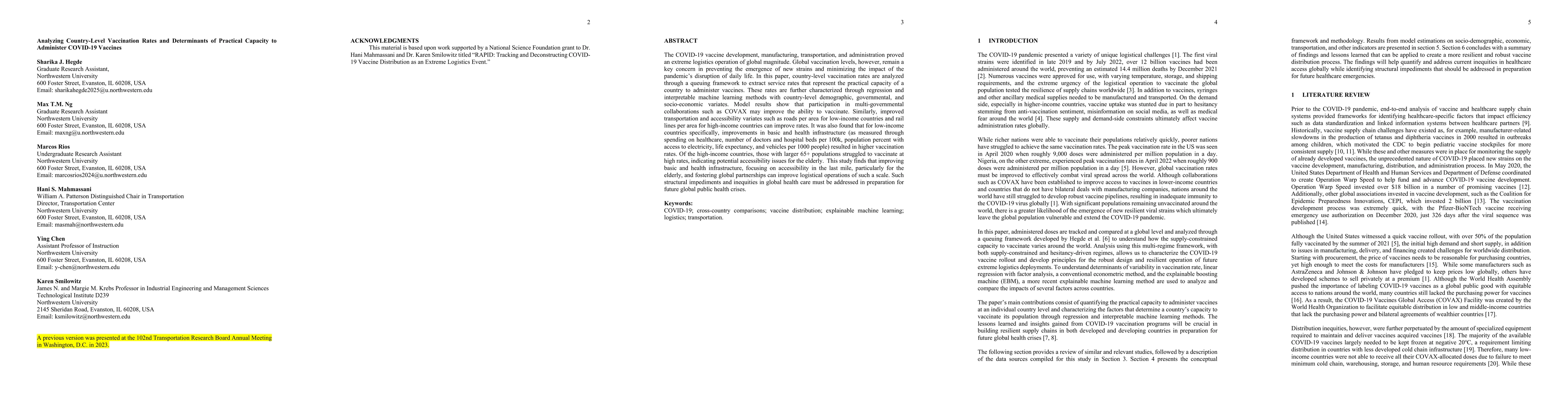 Thumbnail for Analyzing Country-Level Vaccination Rates and Determinants of Practical
  Capacity to Administer COVID-19 Vaccines