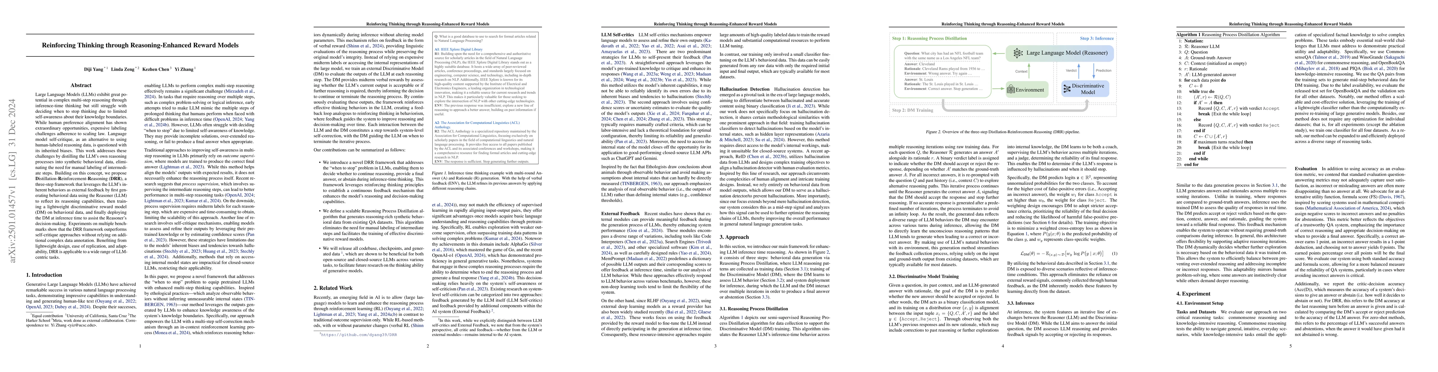 Thumbnail for Reinforcing Thinking through Reasoning-Enhanced Reward Models