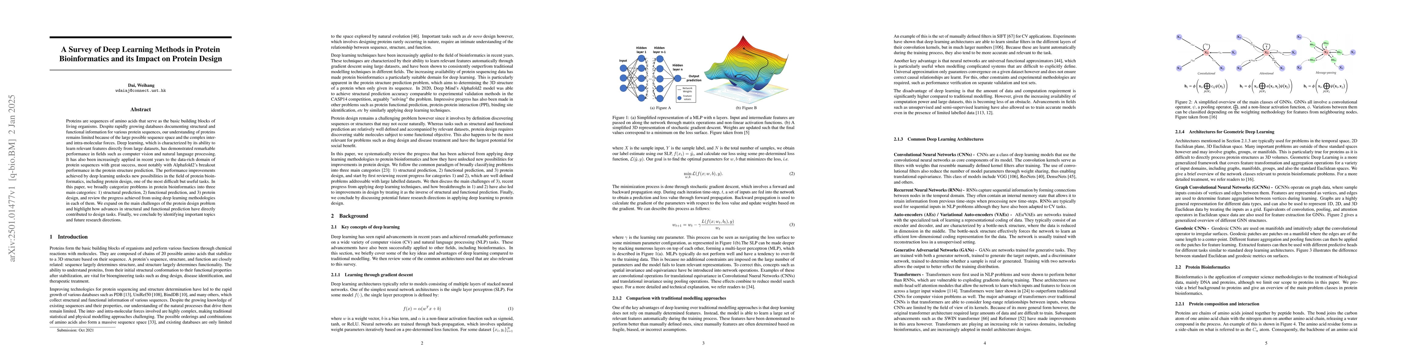 Thumbnail for A Survey of Deep Learning Methods in Protein Bioinformatics and its
  Impact on Protein Design
