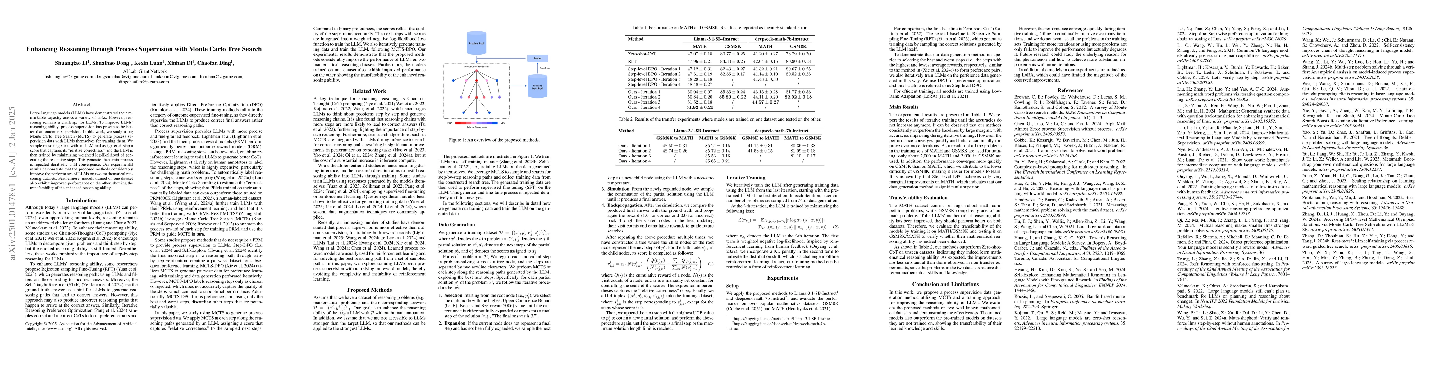 Thumbnail for Enhancing Reasoning through Process Supervision with Monte Carlo Tree
  Search