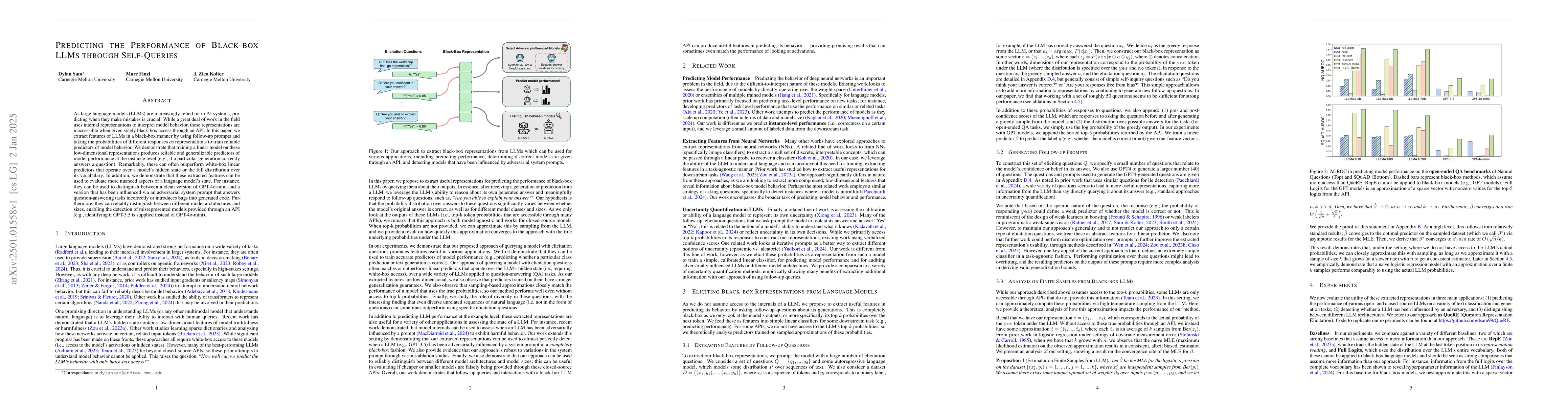 Thumbnail for Predicting the Performance of Black-box LLMs through Self-Queries
