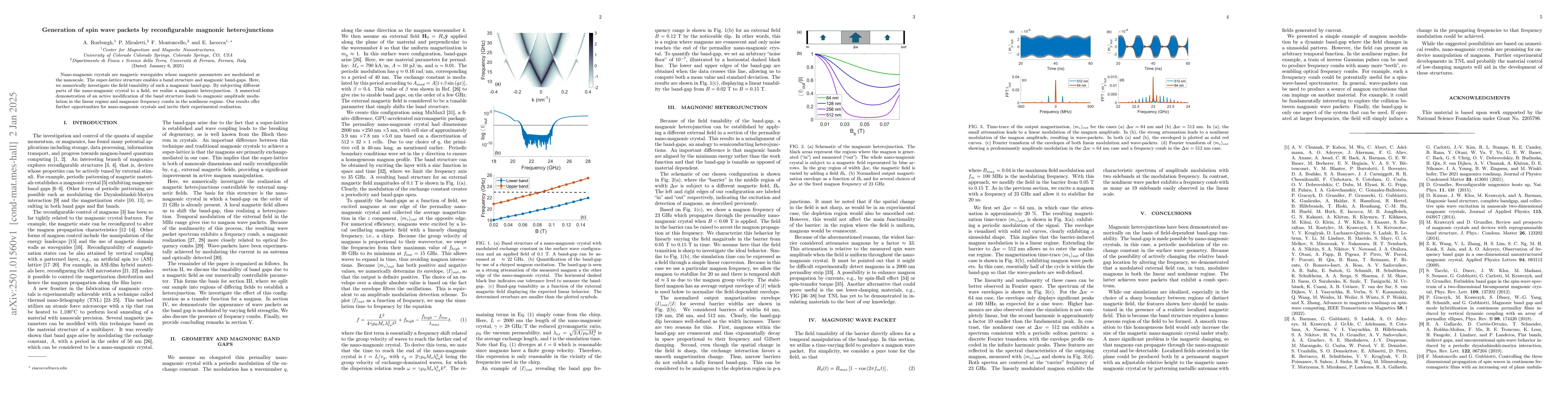 Thumbnail for Generation of spin wave packets by reconfigurable magnonic
  heterojunctions