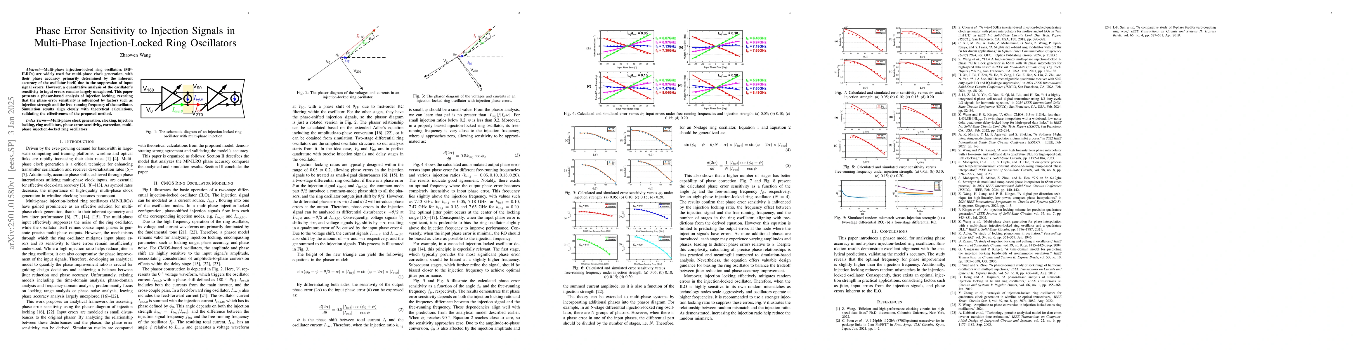 Thumbnail for Phase Error Sensitivity to Injection Signals in Multi-Phase
  Injection-Locked Ring Oscillators