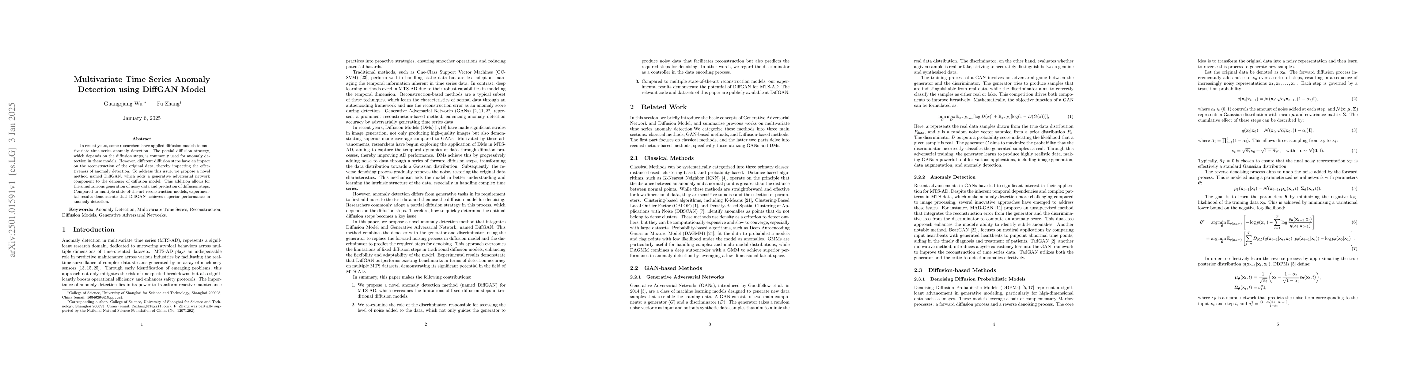 Thumbnail for Multivariate Time Series Anomaly Detection using DiffGAN Model