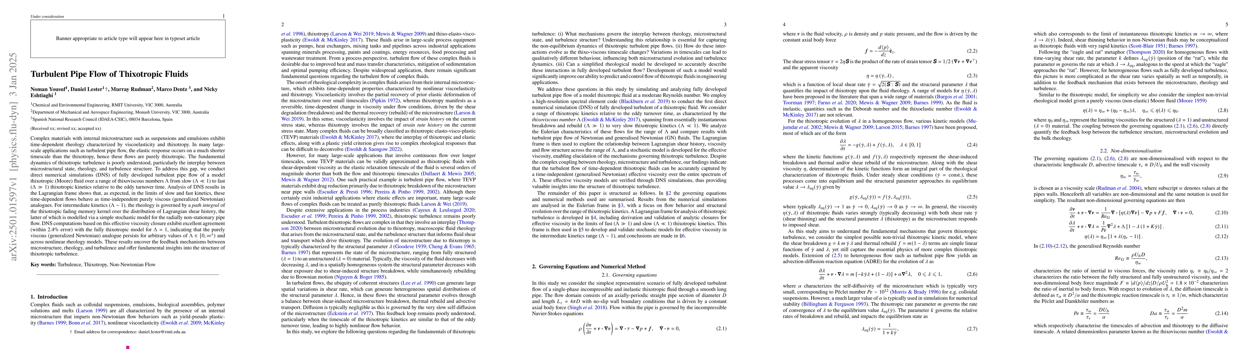 Thumbnail for Turbulent Pipe Flow of Thixotropic Fluids