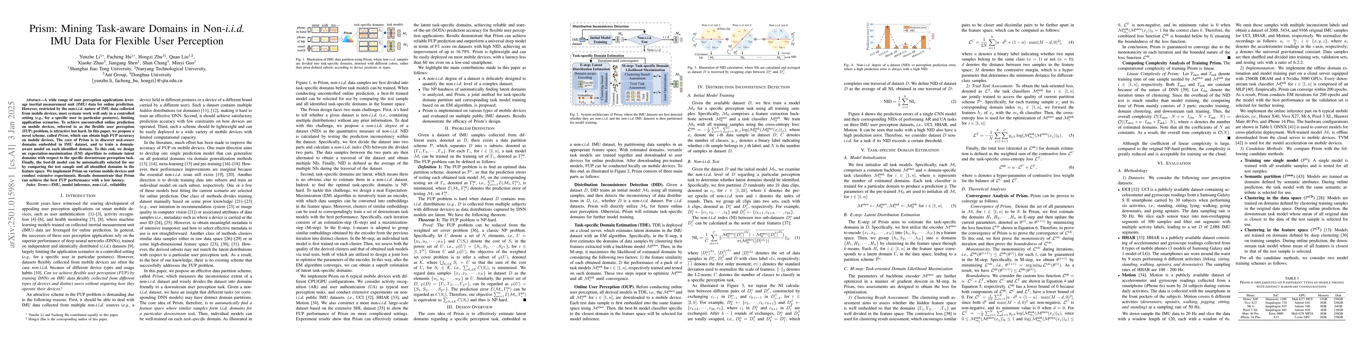 Thumbnail for Prism: Mining Task-aware Domains in Non-i.i.d. IMU Data for Flexible
  User Perception