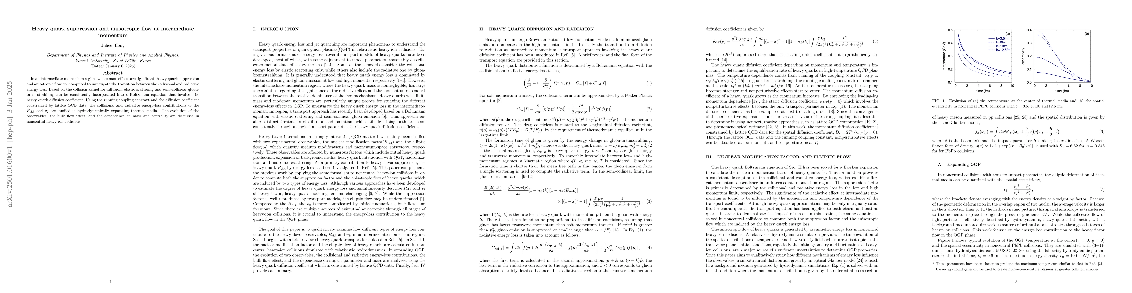 Thumbnail for Heavy quark suppression and anisotropic flow at intermediate momentum