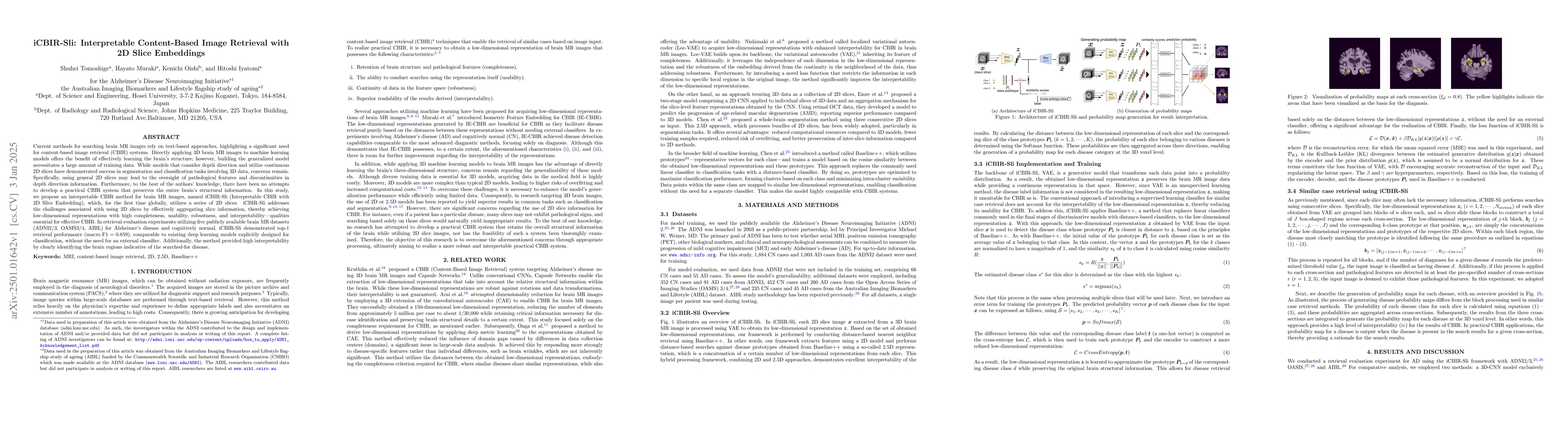 Thumbnail for iCBIR-Sli: Interpretable Content-Based Image Retrieval with 2D Slice
  Embeddings