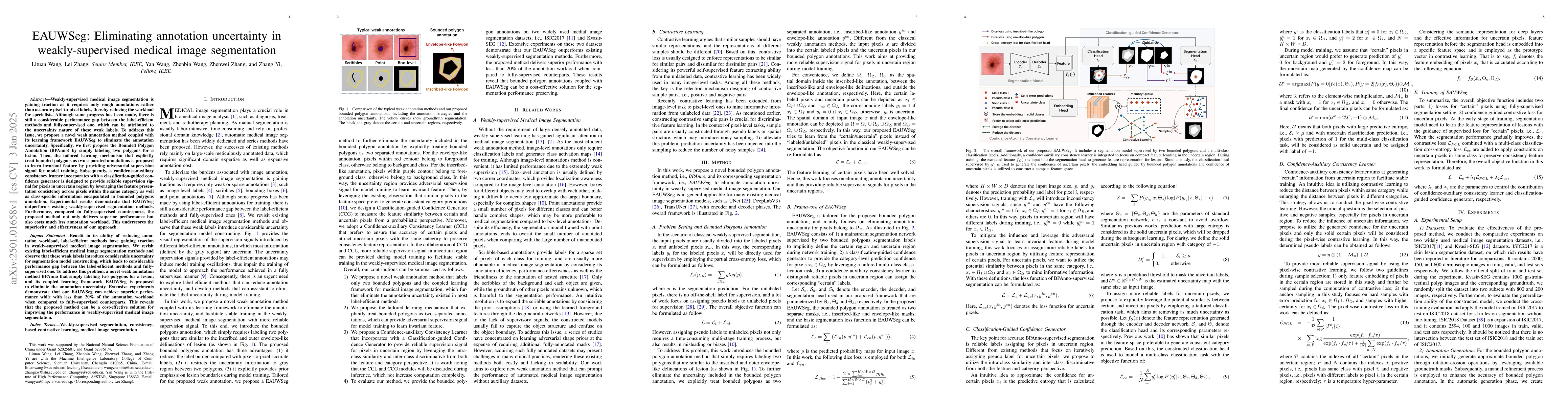 Thumbnail for EAUWSeg: Eliminating annotation uncertainty in weakly-supervised medical
  image segmentation