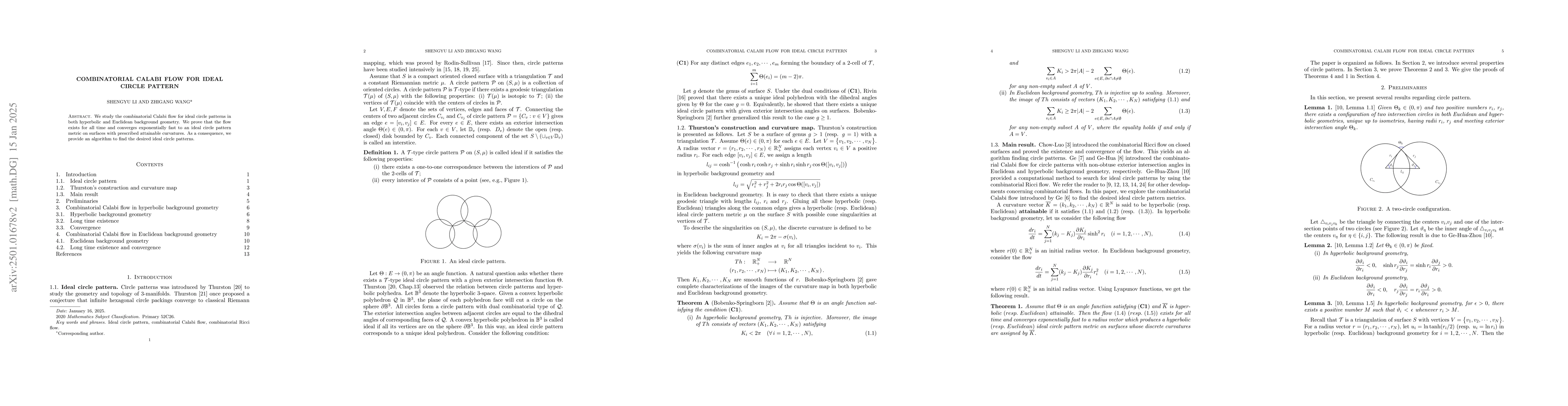 Thumbnail for Combinatorial Calabi flow for ideal circle pattern