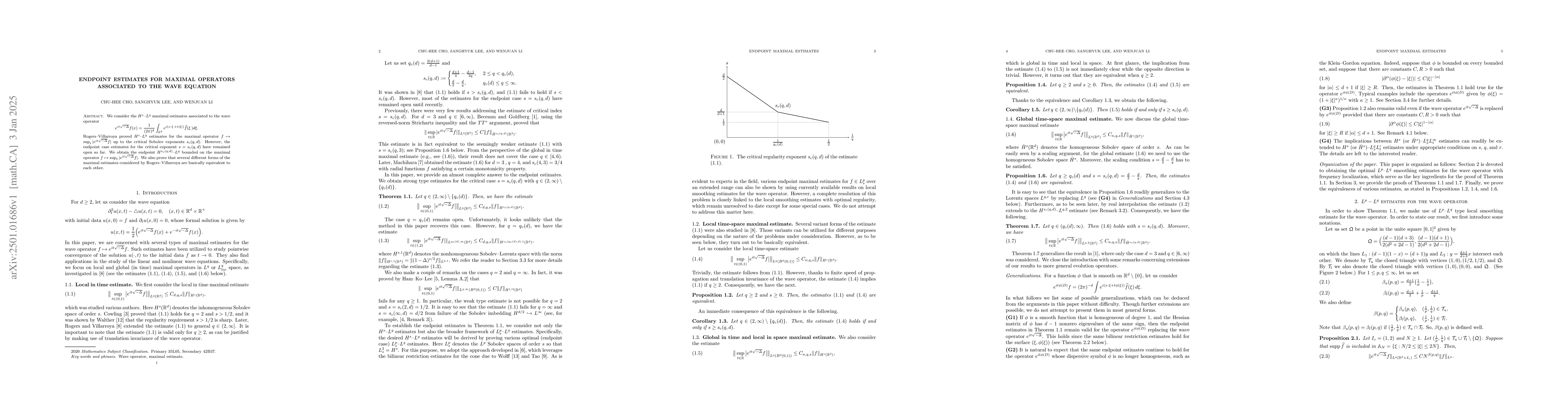 Thumbnail for Endpoint estimates for maximal operators associated to the wave equation