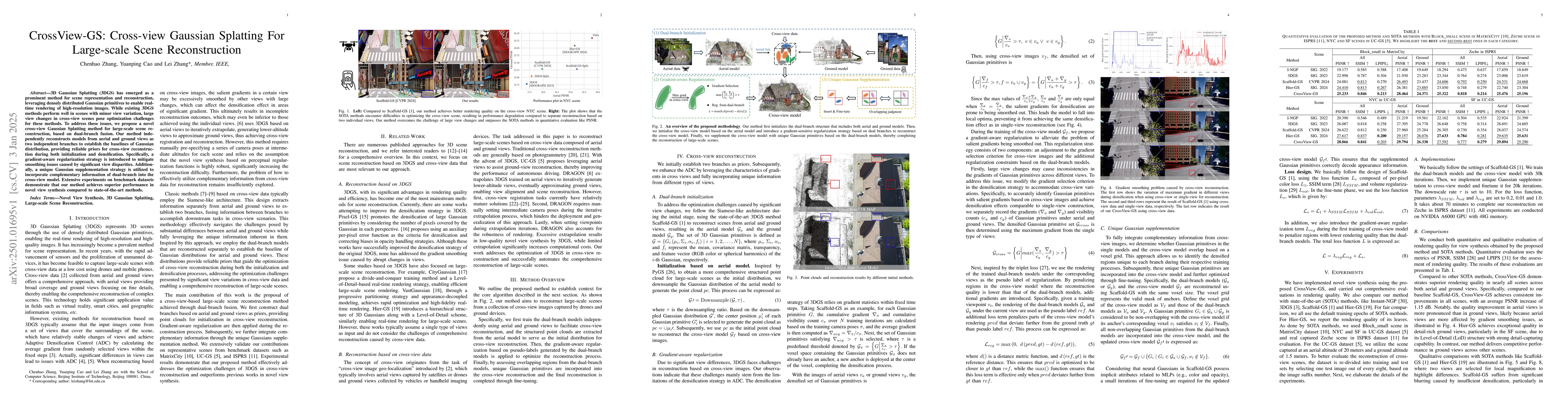Thumbnail for CrossView-GS: Cross-view Gaussian Splatting For Large-scale Scene
  Reconstruction