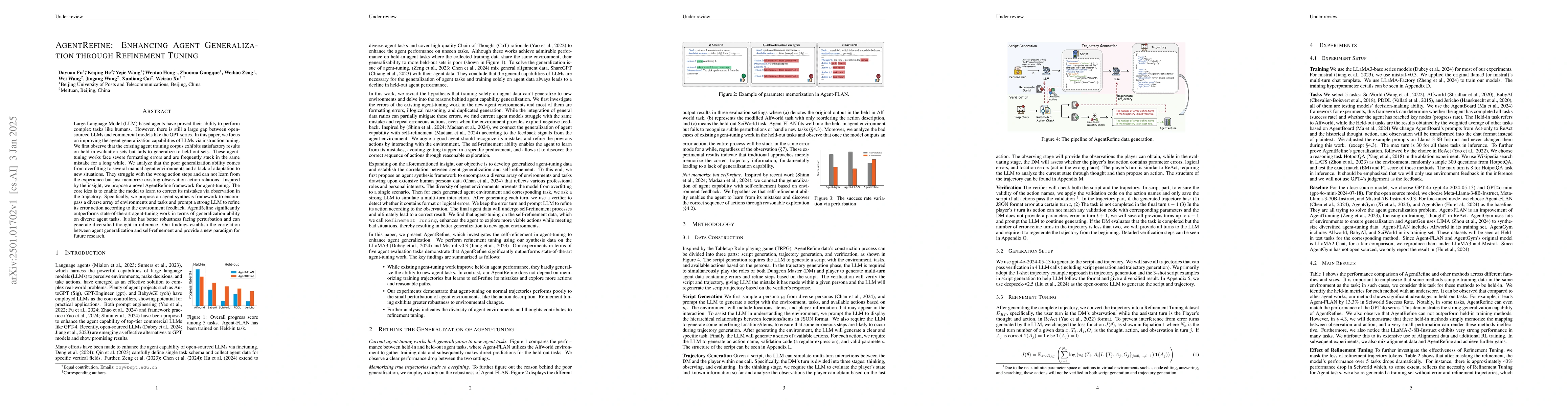 Thumbnail for AgentRefine: Enhancing Agent Generalization through Refinement Tuning