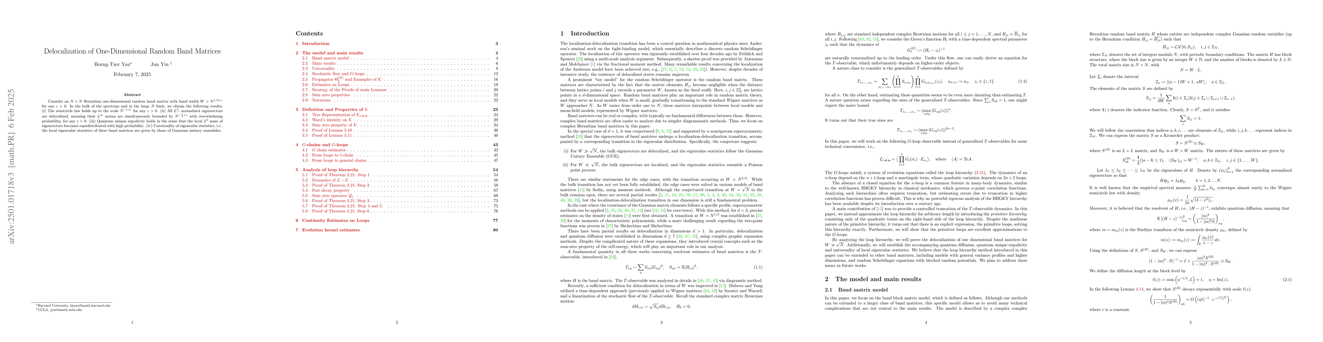 Thumbnail for Delocalization of One-Dimensional Random Band Matrices