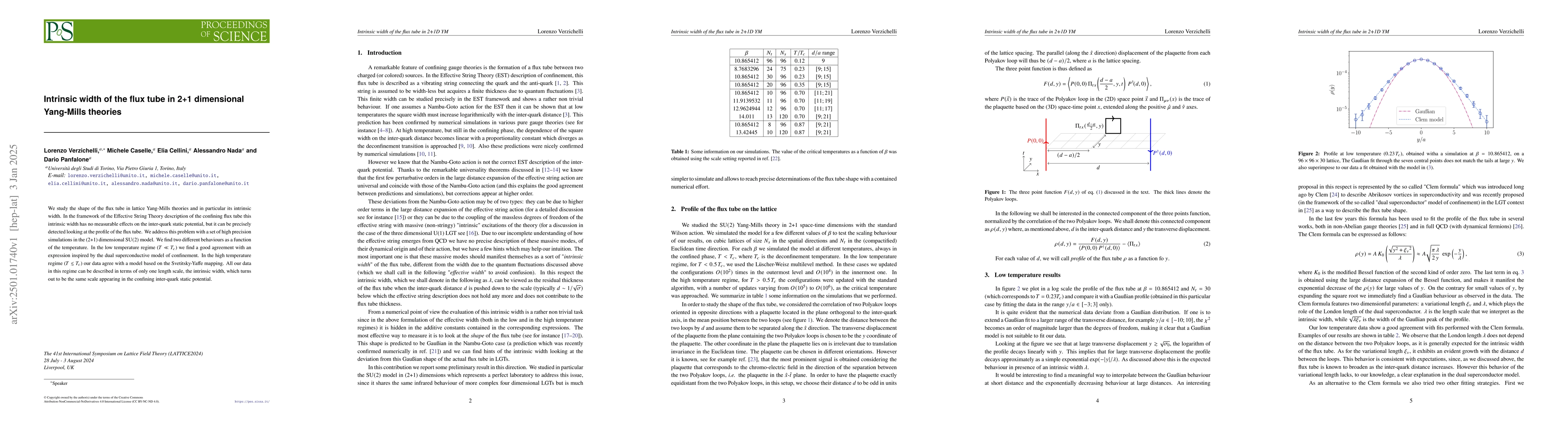 Thumbnail for Intrinsic width of the flux tube in 2+1 dimensional Yang-Mills therories