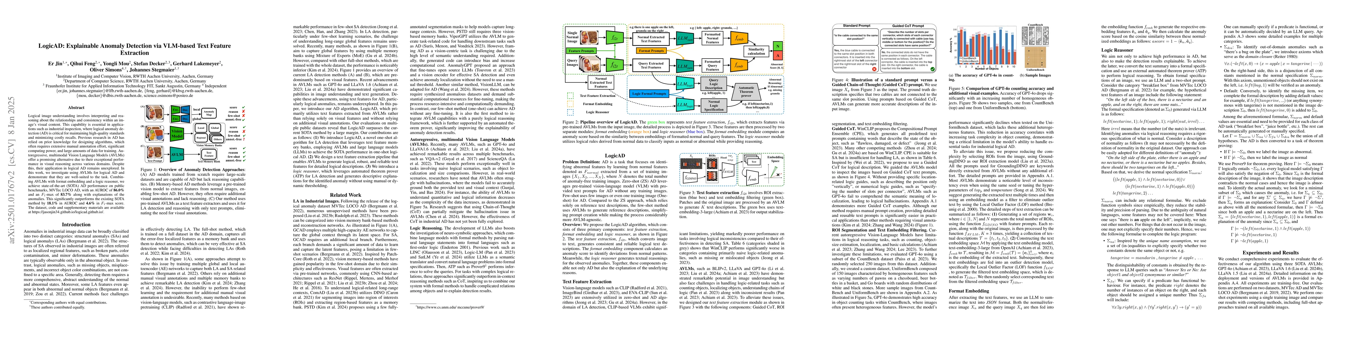 Thumbnail for LogicAD: Explainable Anomaly Detection via VLM-based Text Feature
  Extraction