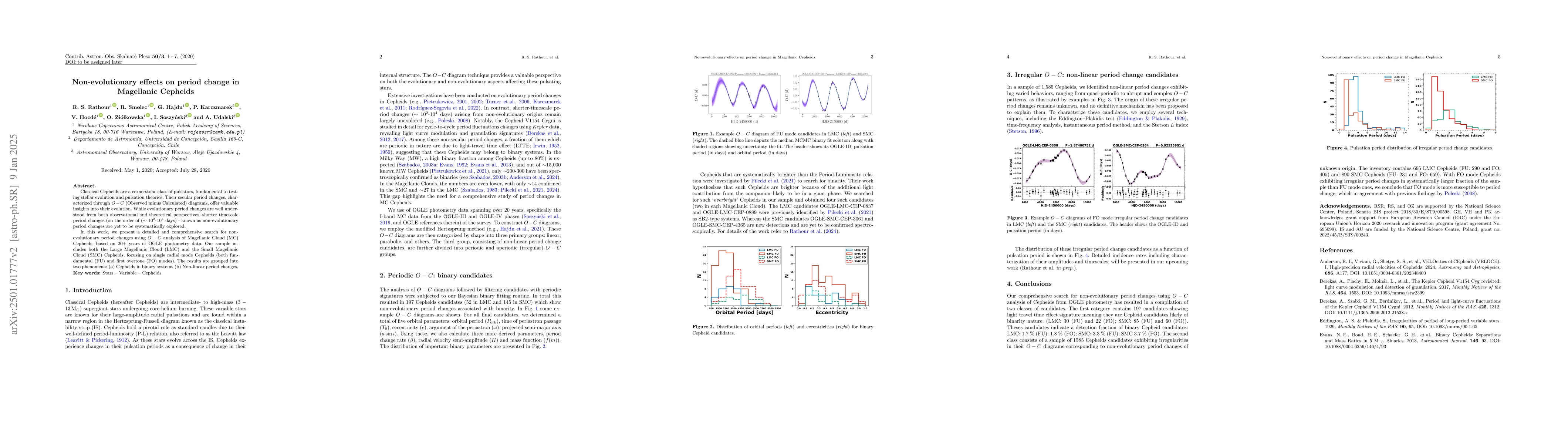 Thumbnail for Non-evolutionary effects on period change in Magellanic Cepheids