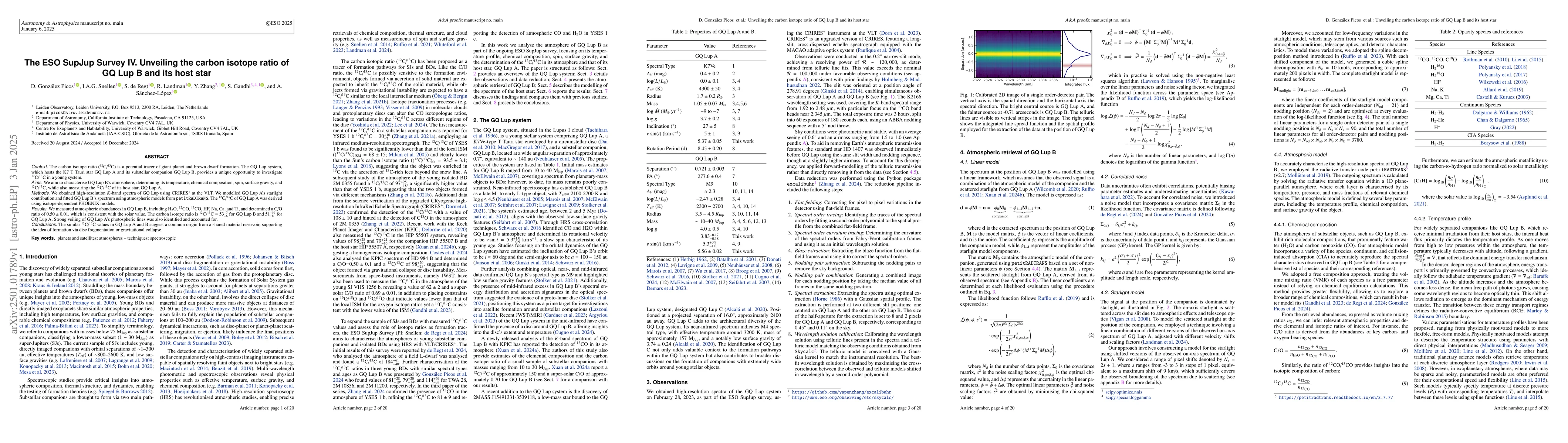 Thumbnail for The ESO SupJup Survey IV. Unveiling the carbon isotope ratio of GQ Lup B
  and its host star