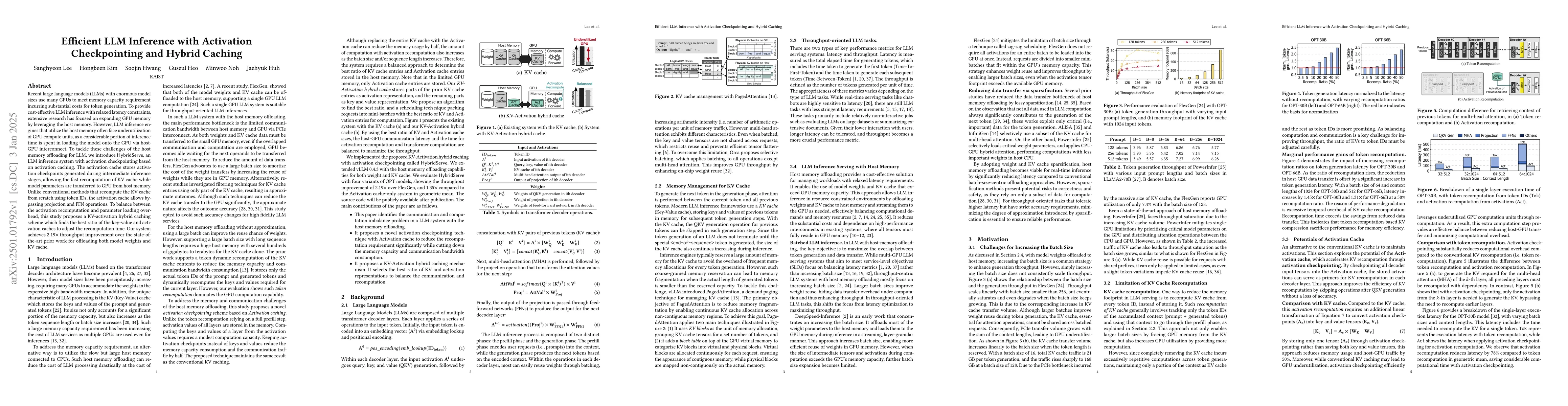 Thumbnail for Efficient LLM Inference with Activation Checkpointing and Hybrid Caching