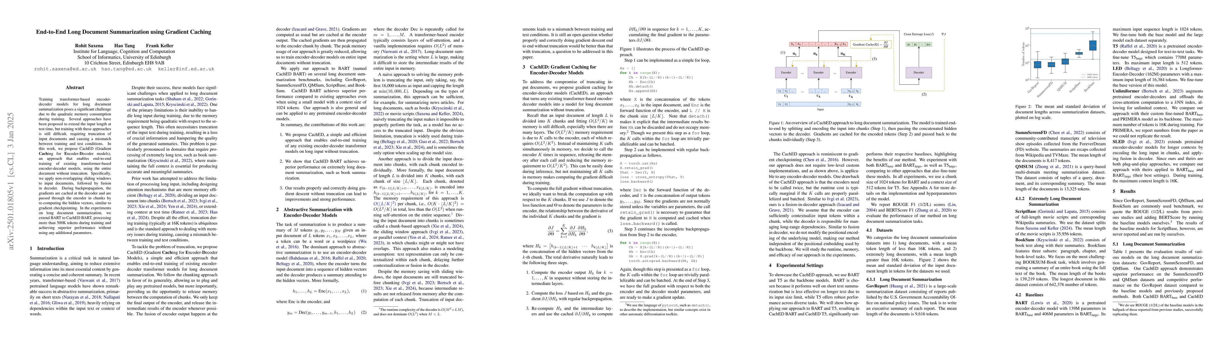 Thumbnail for End-to-End Long Document Summarization using Gradient Caching