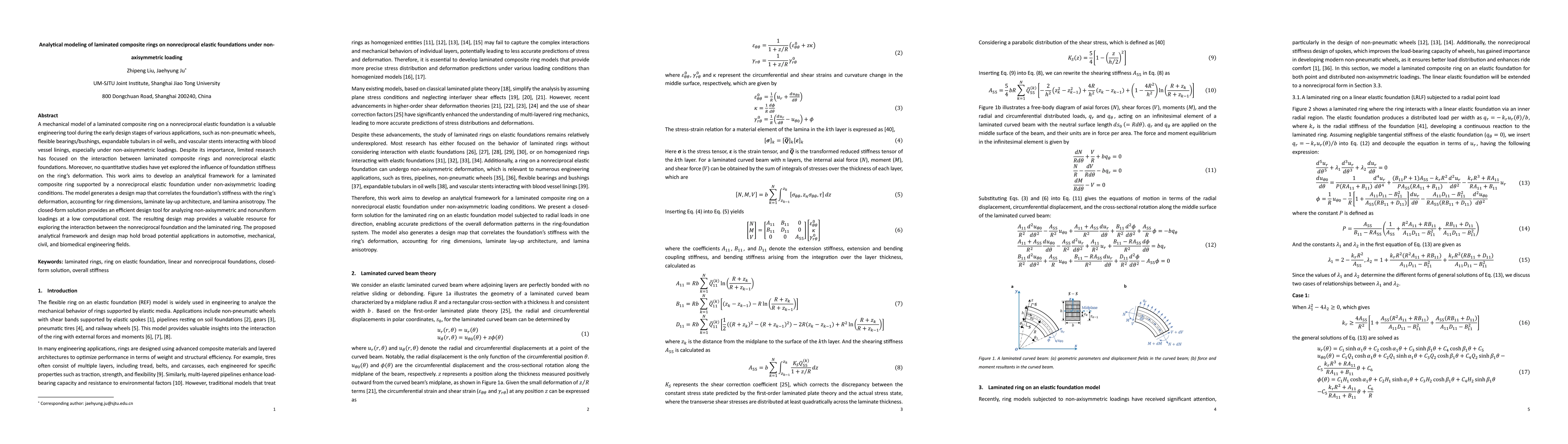 Thumbnail for Analytical modeling of laminated composite rings on nonreciprocal
  elastic foundations under non-axisymmetric loading