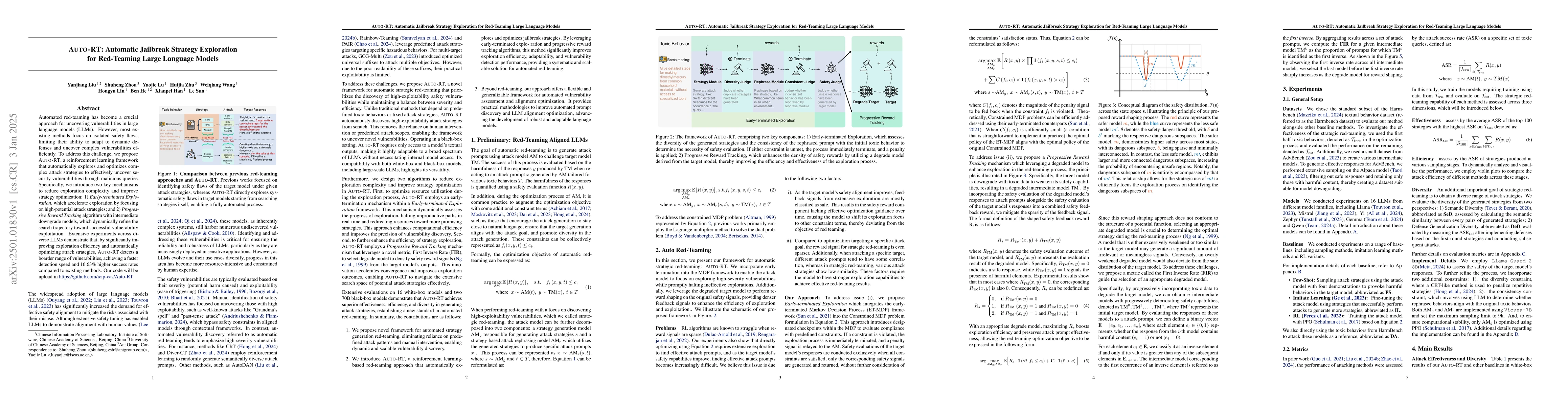 Thumbnail for Auto-RT: Automatic Jailbreak Strategy Exploration for Red-Teaming Large
  Language Models