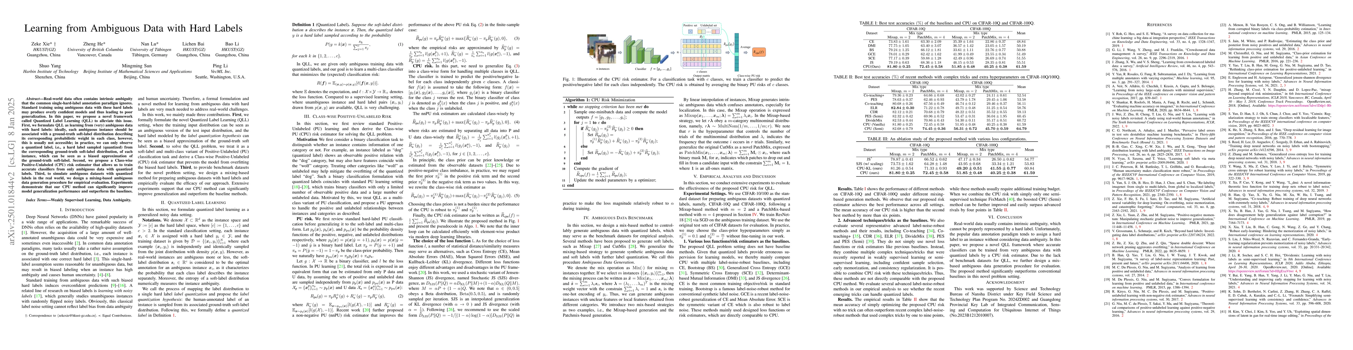 Thumbnail for Learning from Ambiguous Data with Hard Labels
