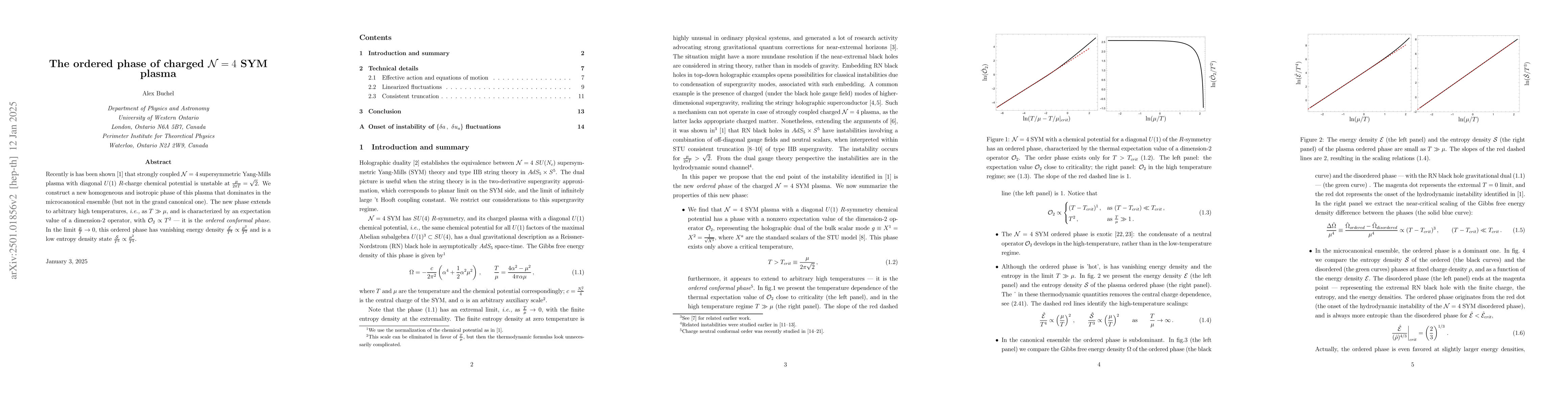 Thumbnail for The ordered phase of charged N=4 SYM plasma