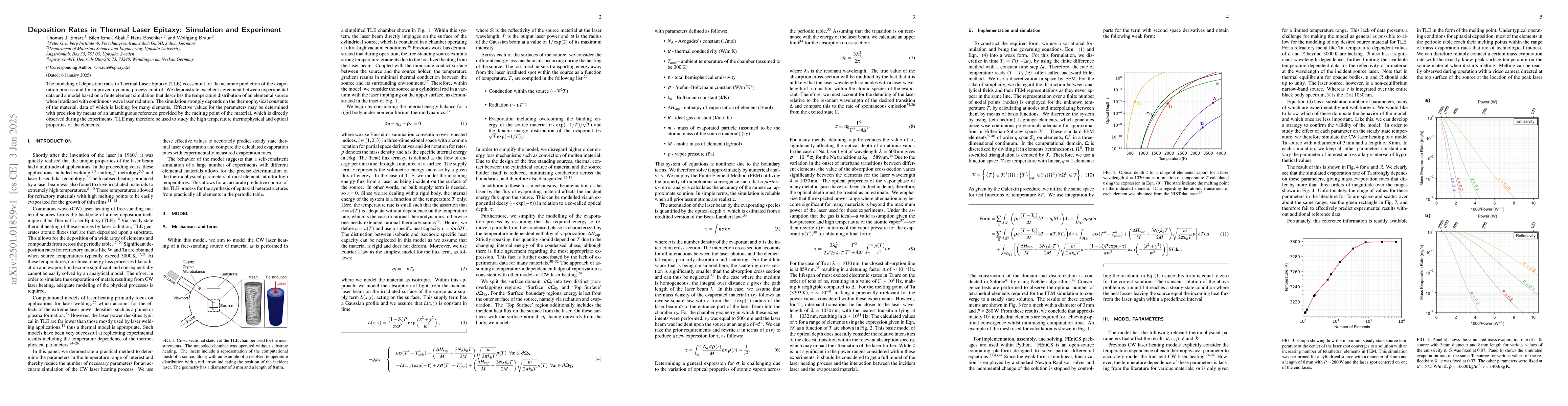 Thumbnail for Deposition Rates in Thermal Laser Epitaxy: Simulation and Experiment