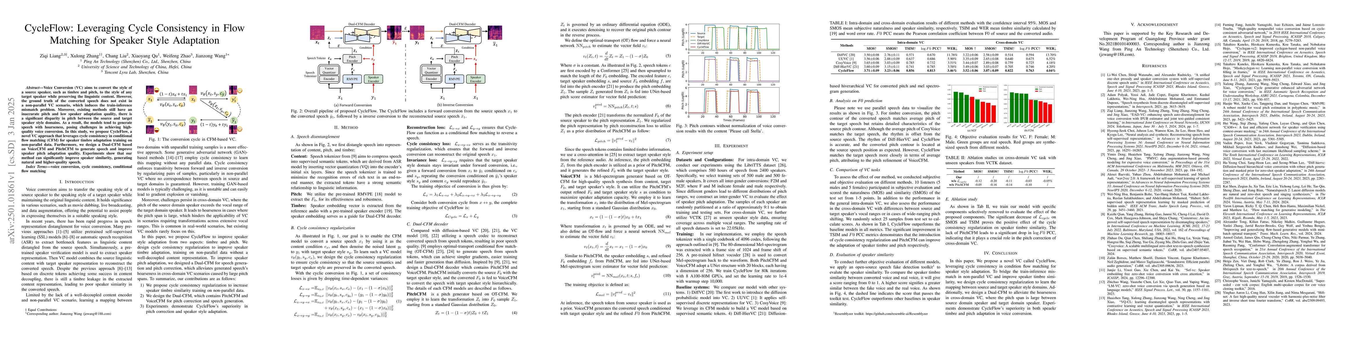 Thumbnail for CycleFlow: Leveraging Cycle Consistency in Flow Matching for Speaker
  Style Adaptation